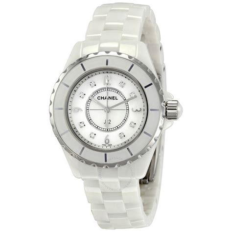 chanel j12 womens watch white|Chanel j12 white with diamonds.